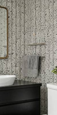 Black And White Bathroom Wallpaper thumbnail