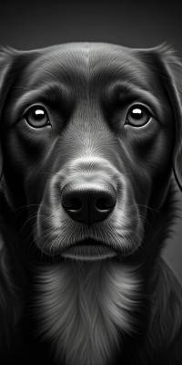 Black And White Dog Wallpaper thumbnail