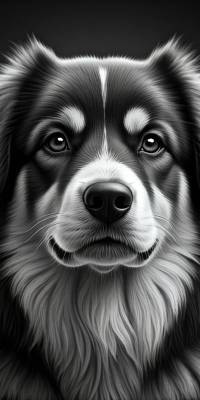 Black And White Dog Wallpapers thumbnail