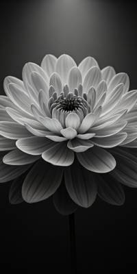 Black And White Flower Wallpaper thumbnail