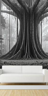 Black And White Tree Wallpapers thumbnail