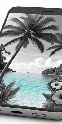 Black White Tropical Wallpaper thumbnail