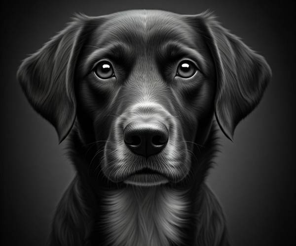 Black And White Dog Wallpaper