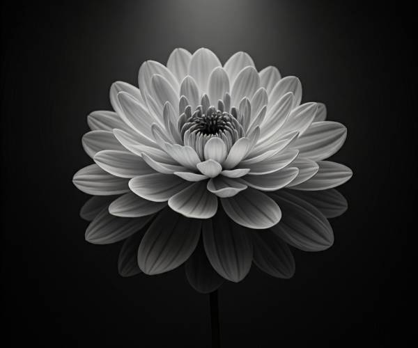 Black And White Flower Wallpaper