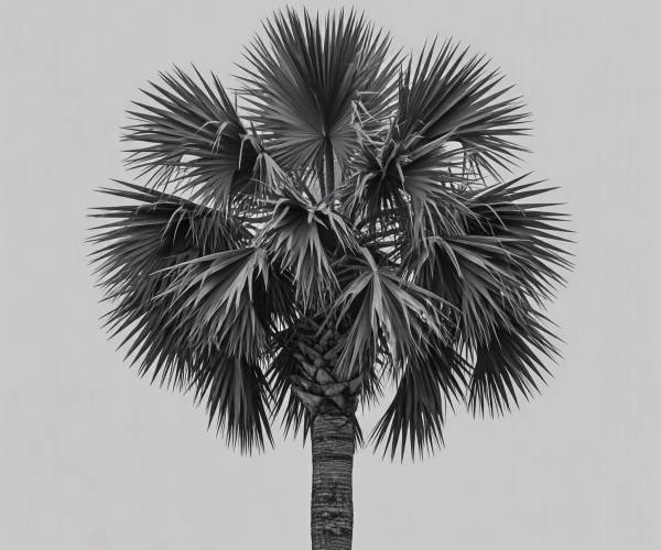 Black And White Palm Tree Wallpaper