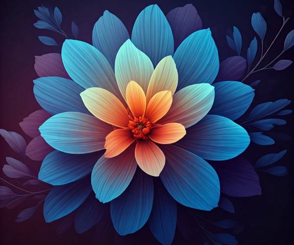 Abstract Floral Wallpaper