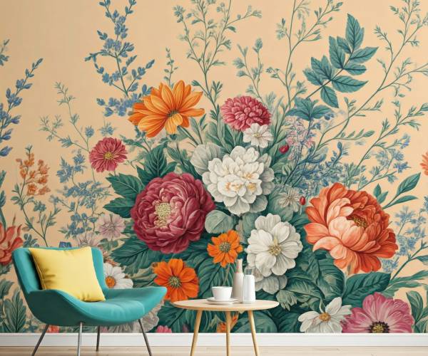 Floral Mural Wallpaper