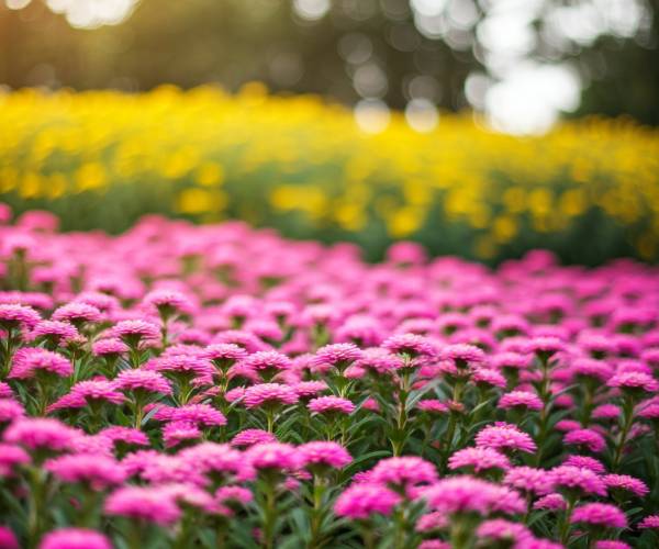 Pink Flowers Garden Wallpaper