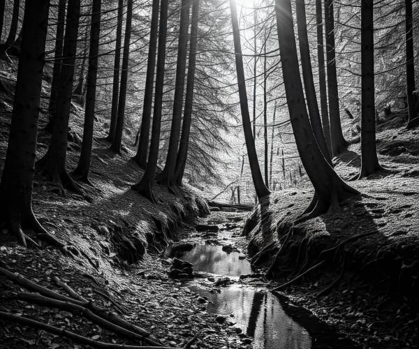 Black And White Nature Wallpaper